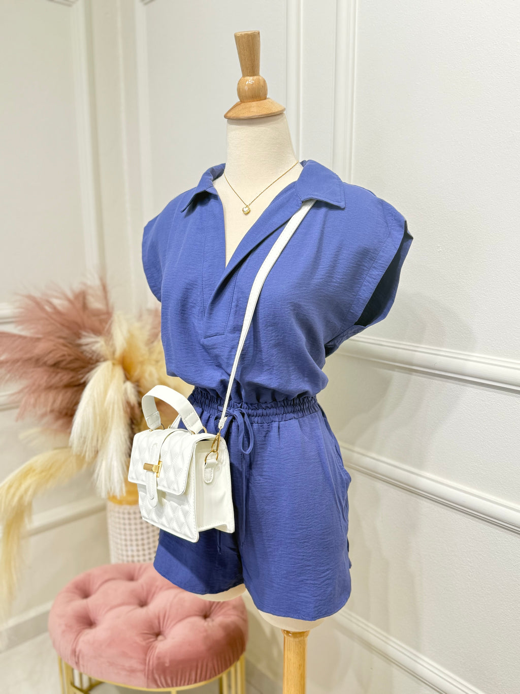 Lucy Romper Blue