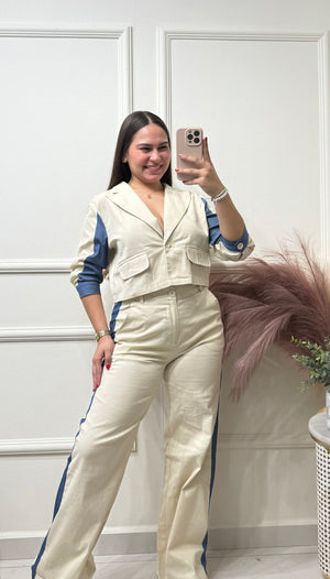 Beige & Denim set