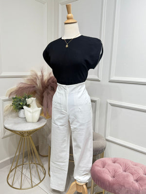 Black zipper blouse