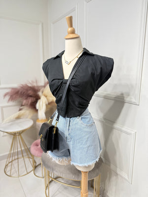Black Bow Blouse