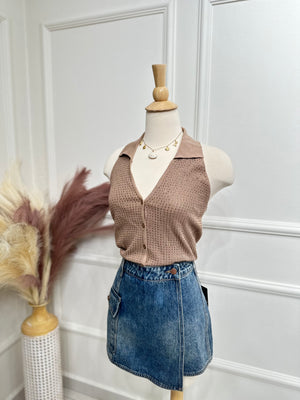 Denim vintage skort