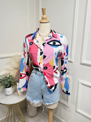 Eye pink blouse