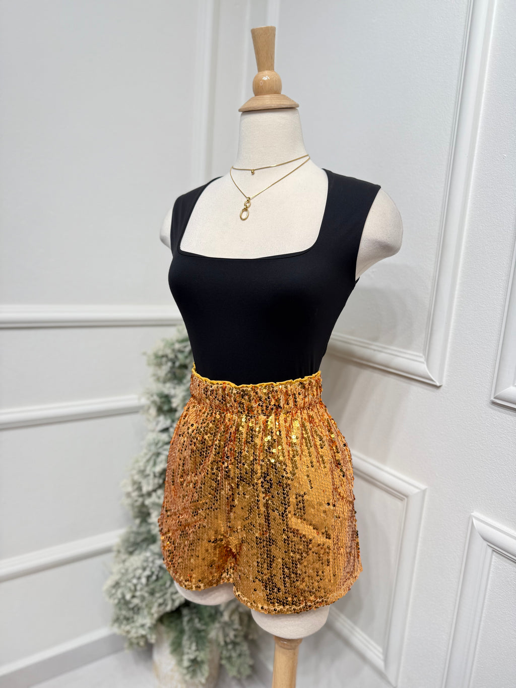 Gold Sequins Short