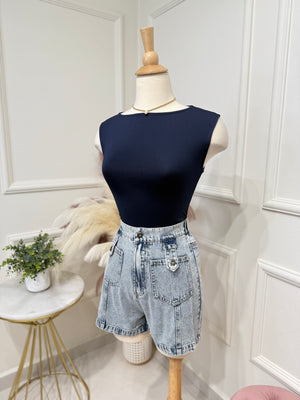 Navy long top