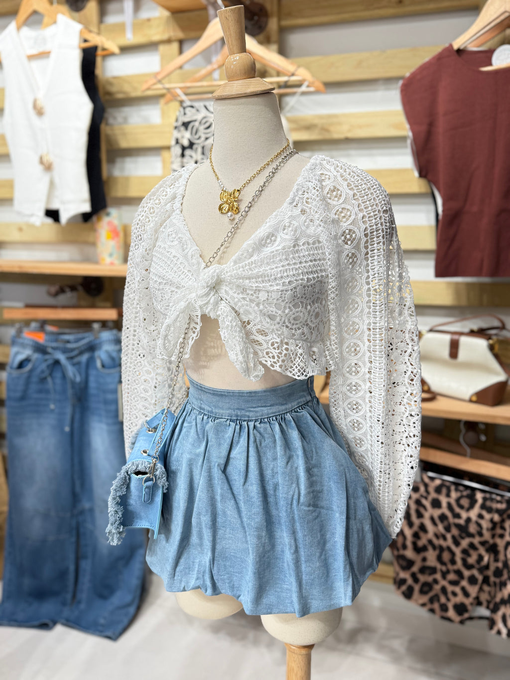 Denim Bubble Skort