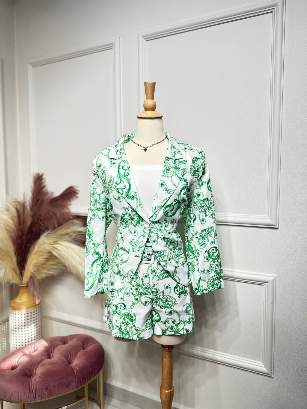 Leaves blazer set