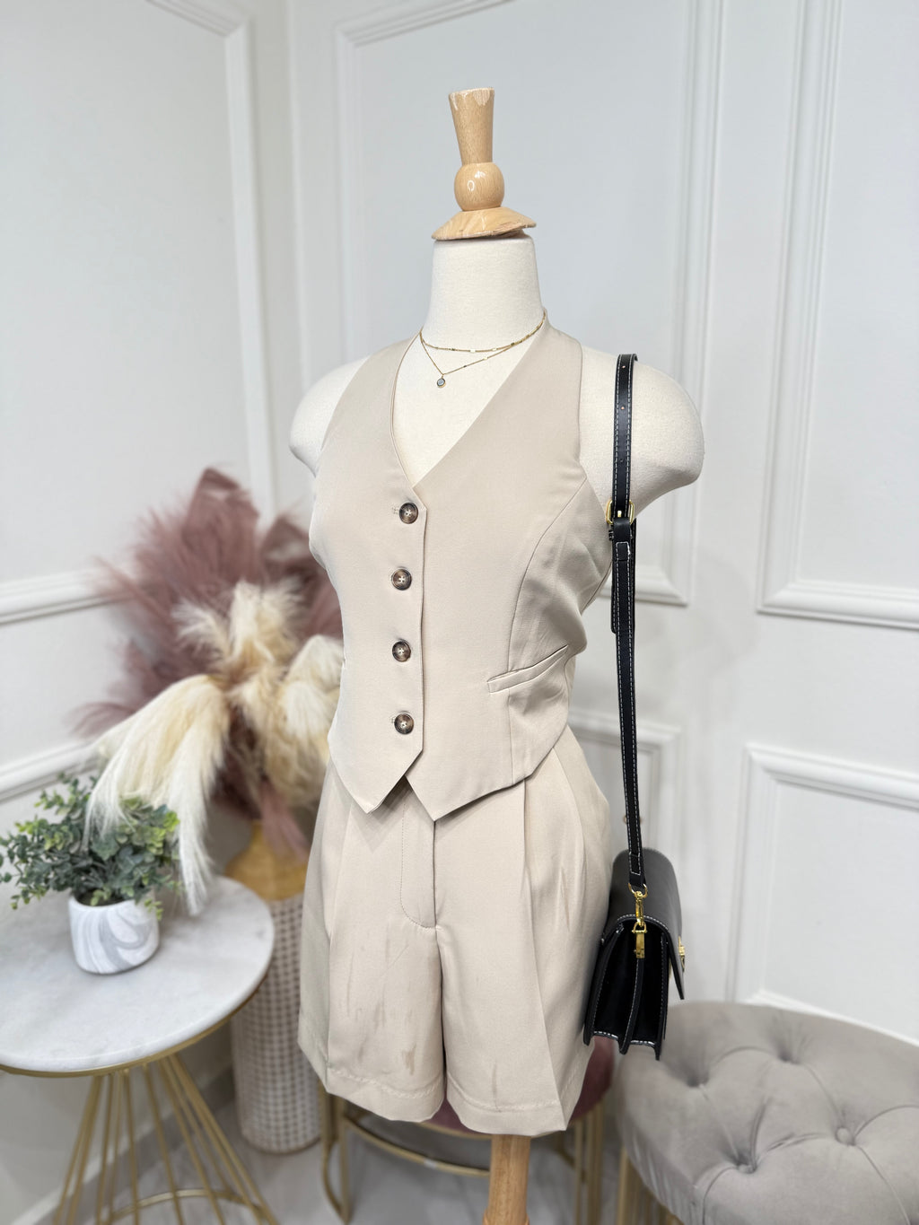 Cream vest