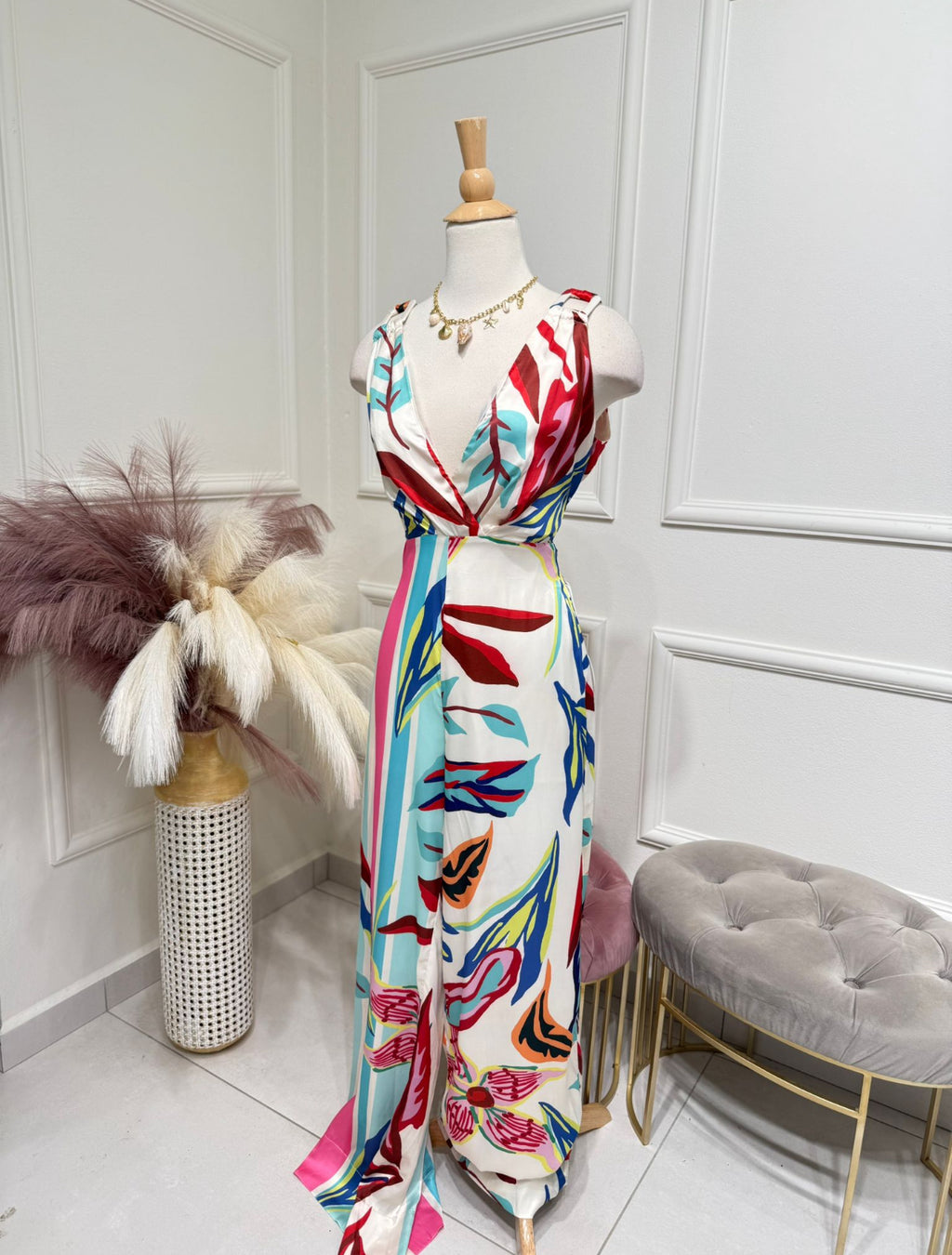 Tropic Satin Jumpsuit