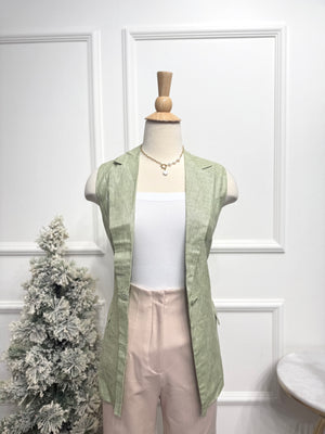 Green Lino Vest