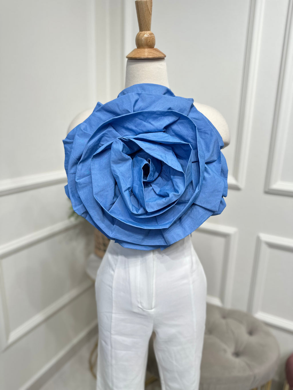 Blue flower blouse