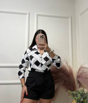 Black & White Blouse