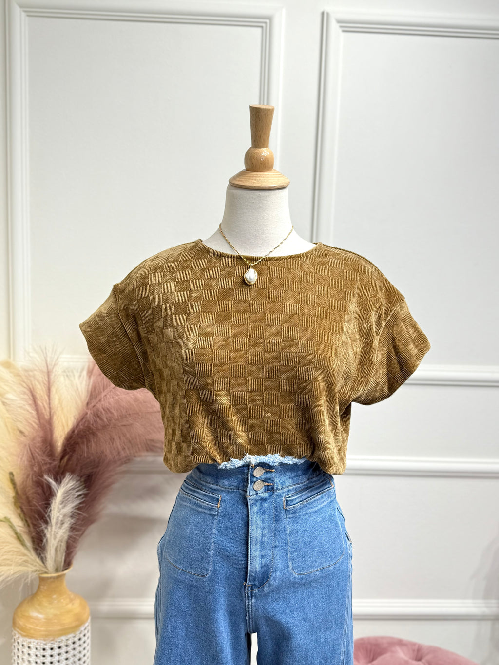 Camel Texture Blouse