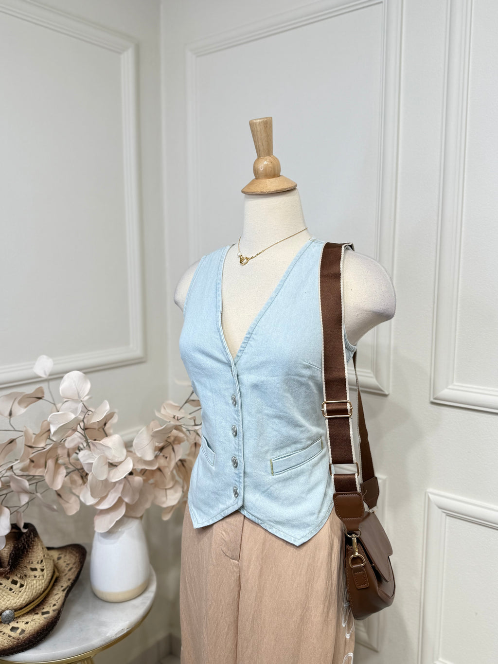Light denim vest