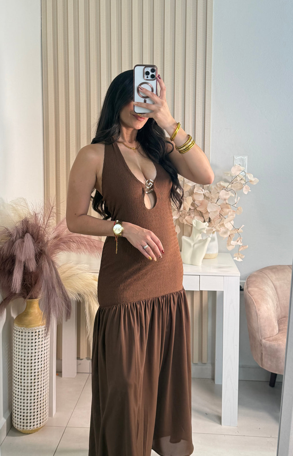 Brown Long Dress