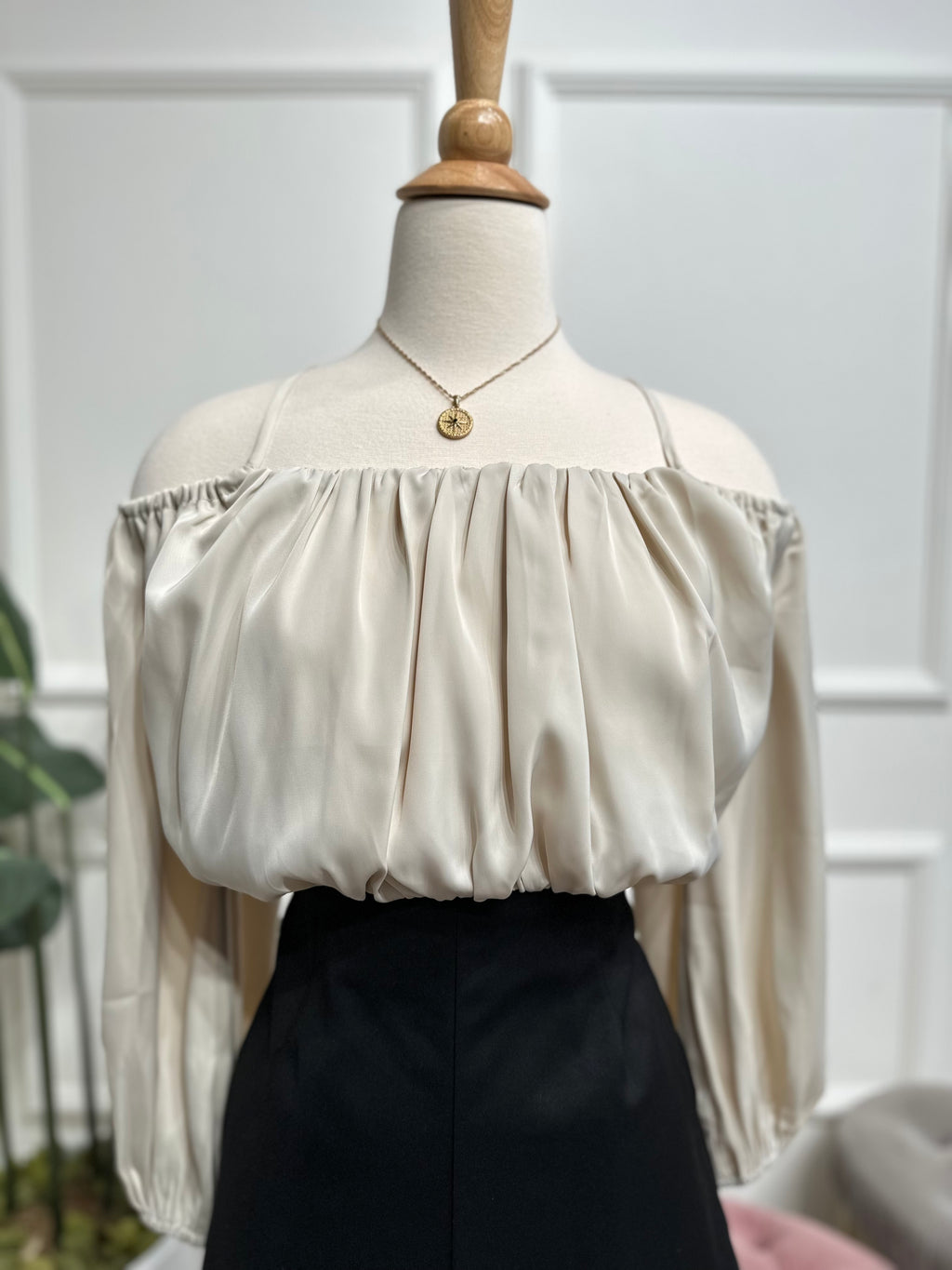 Ivory Off Shoulder Blouse