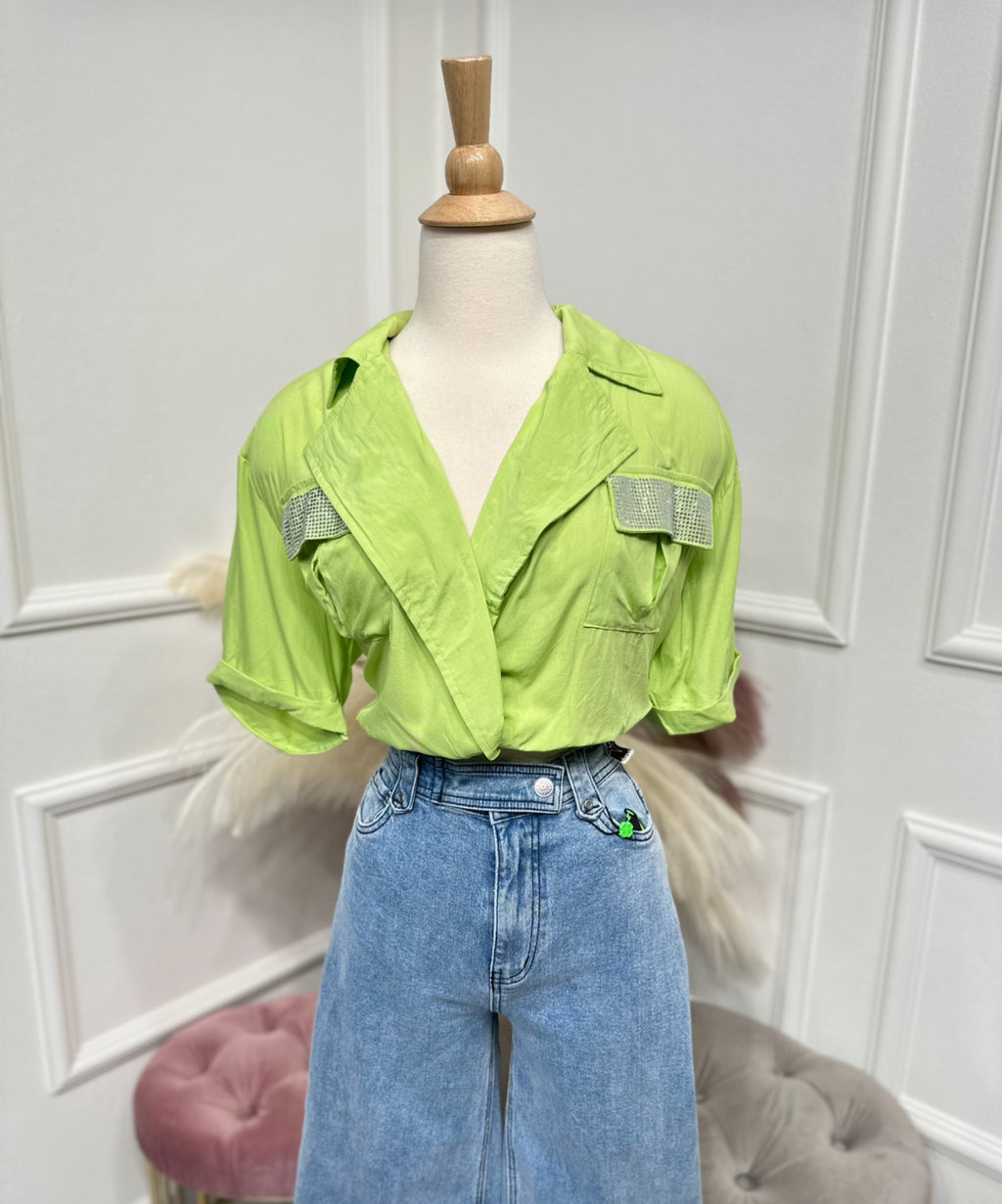Green blouse