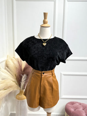 Black Texture Blouse