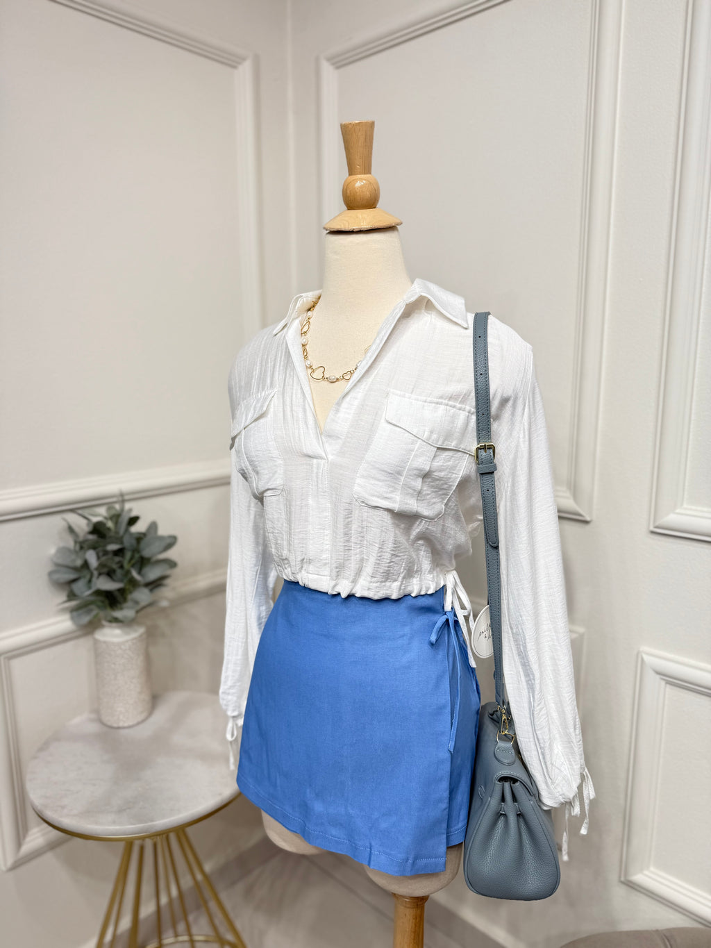 Blue skort