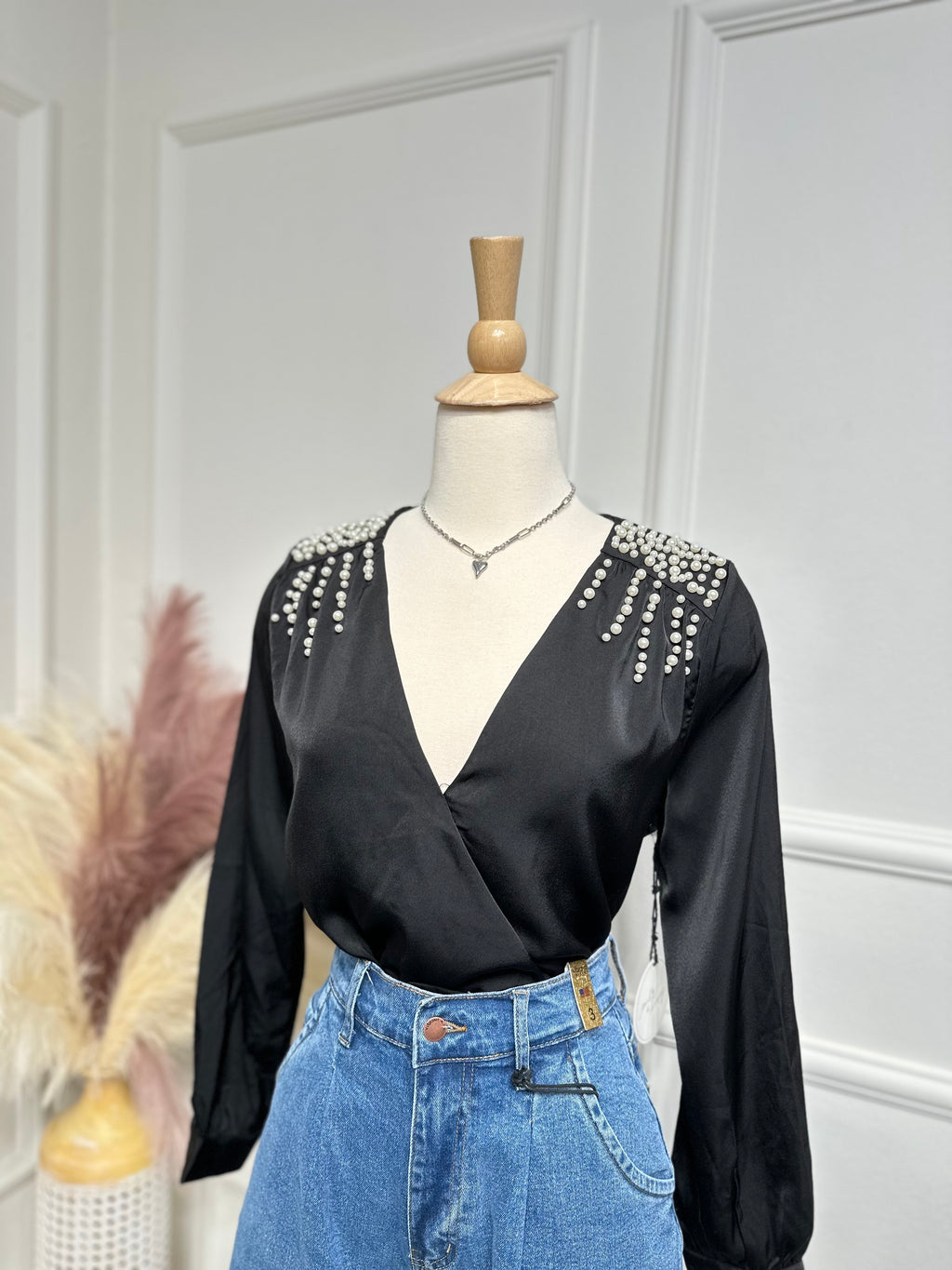 Black pearl blouse