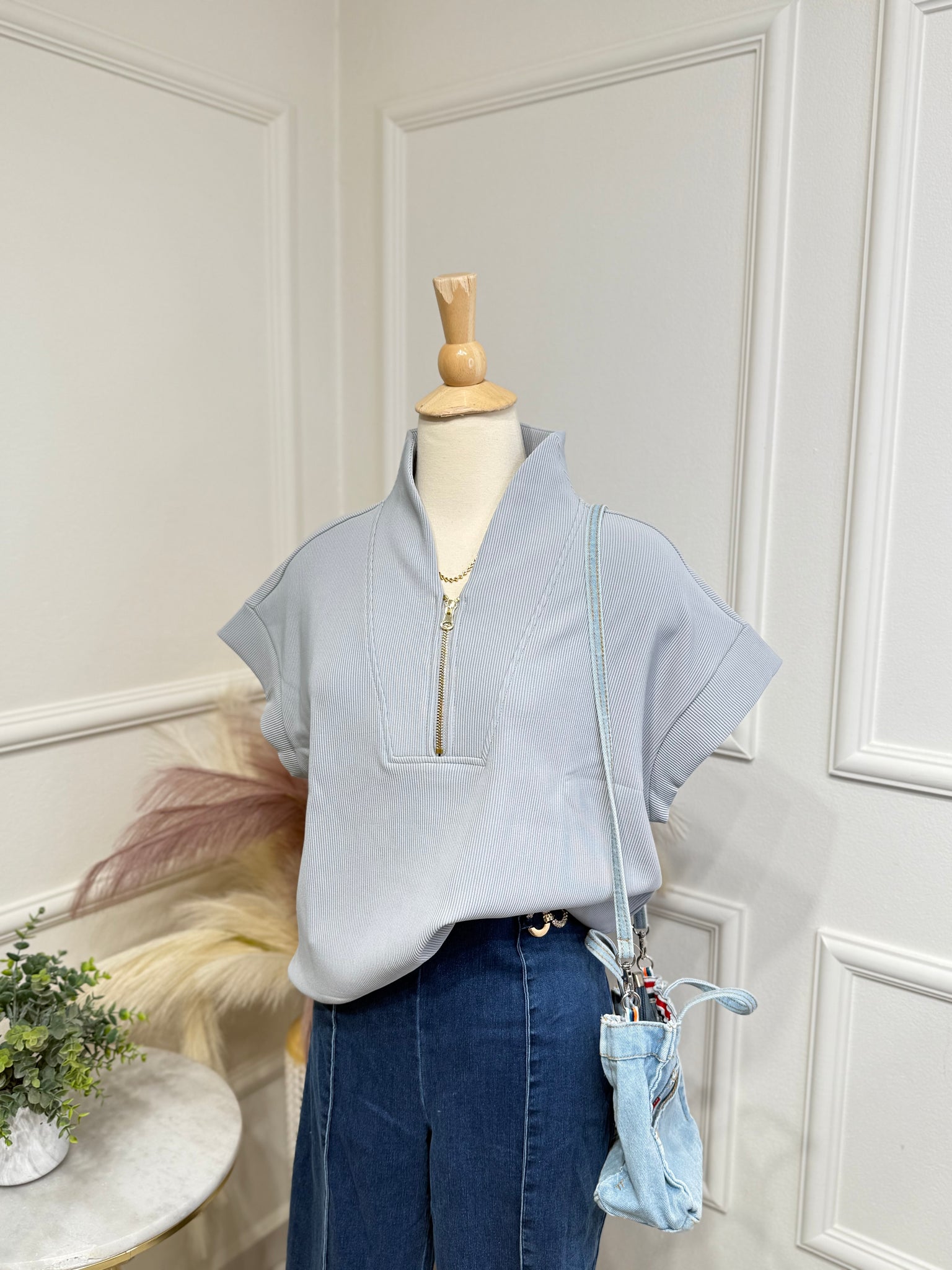 Grey oversized blouse