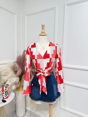 Red blouse