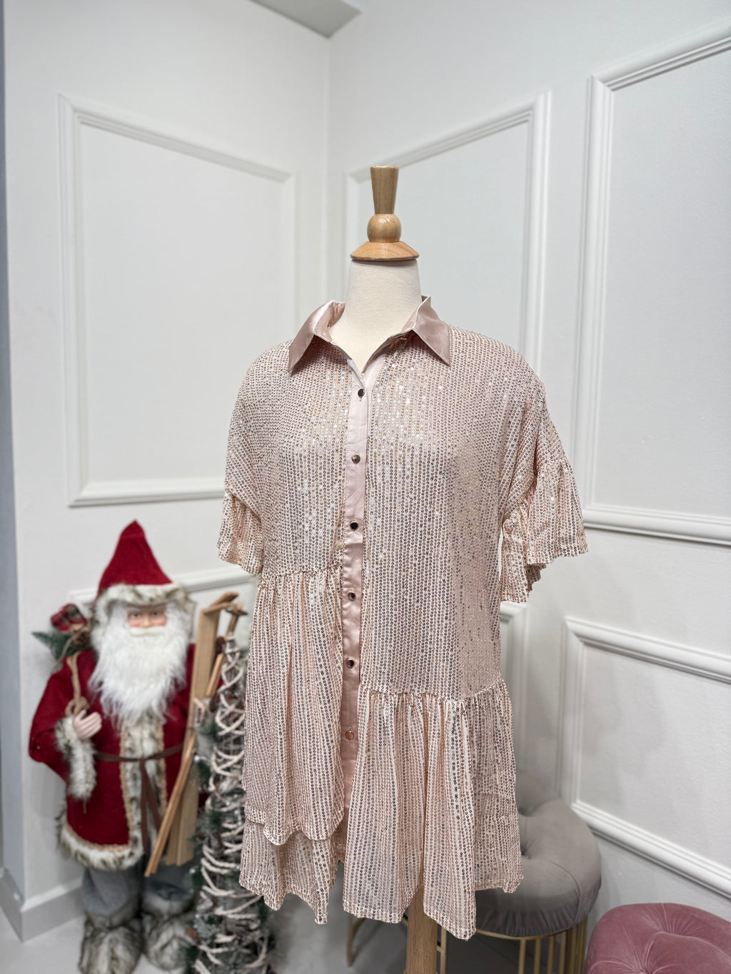 Champagne T-Shirt Dress
