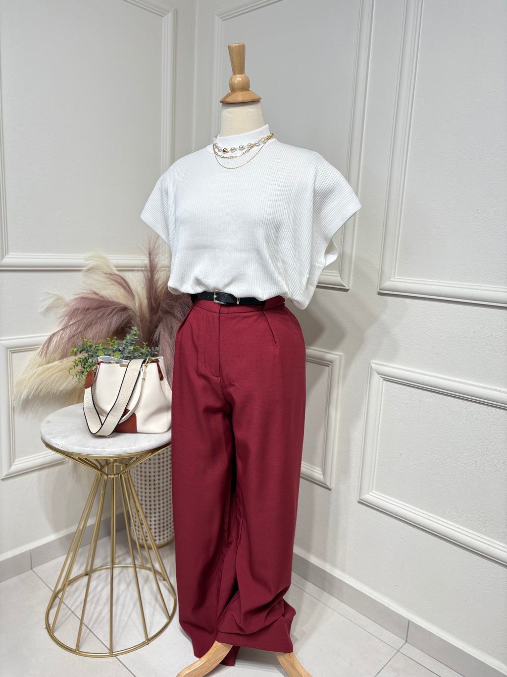 Wine Elegant Pant