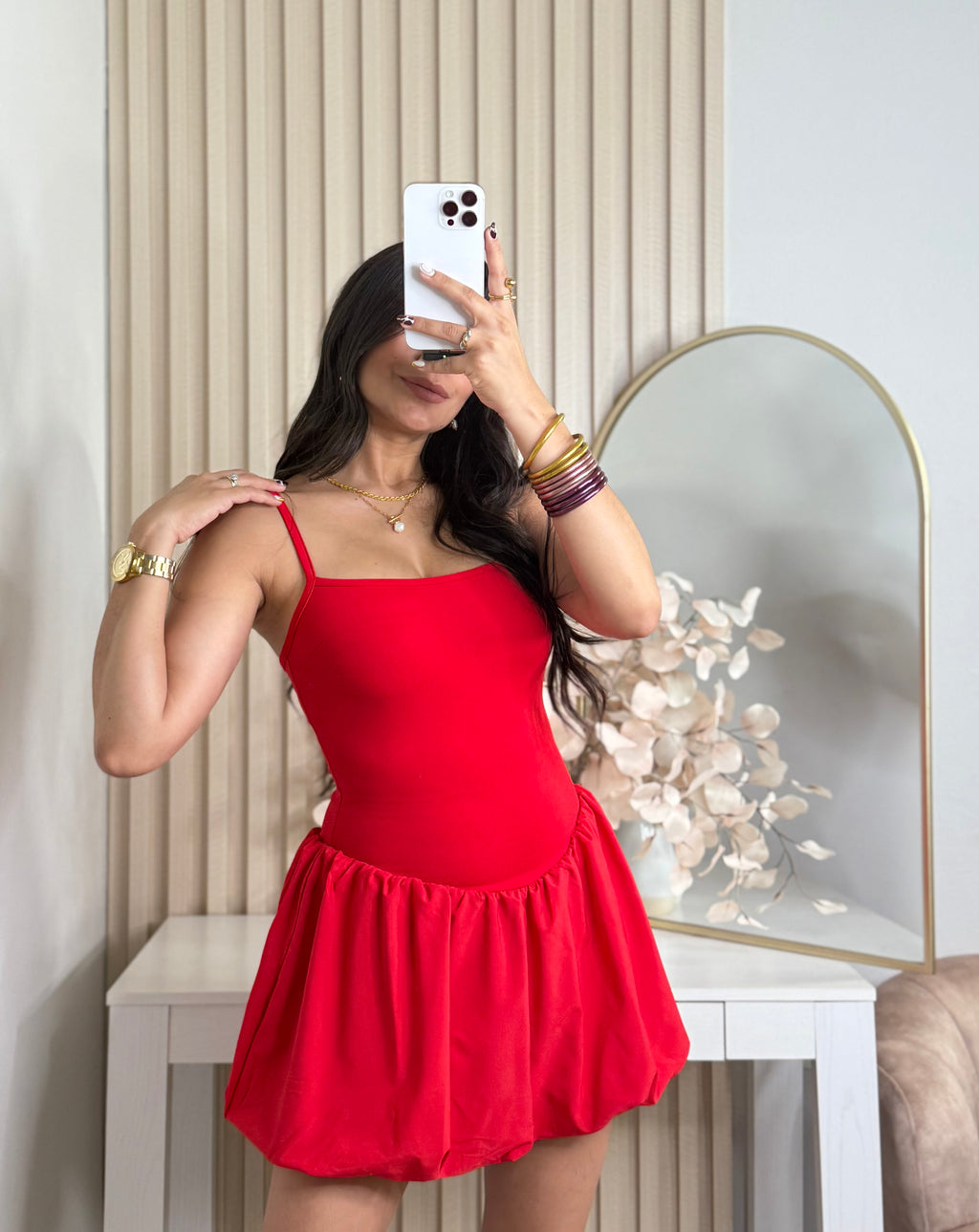 Red Balloon Dress wt Short
