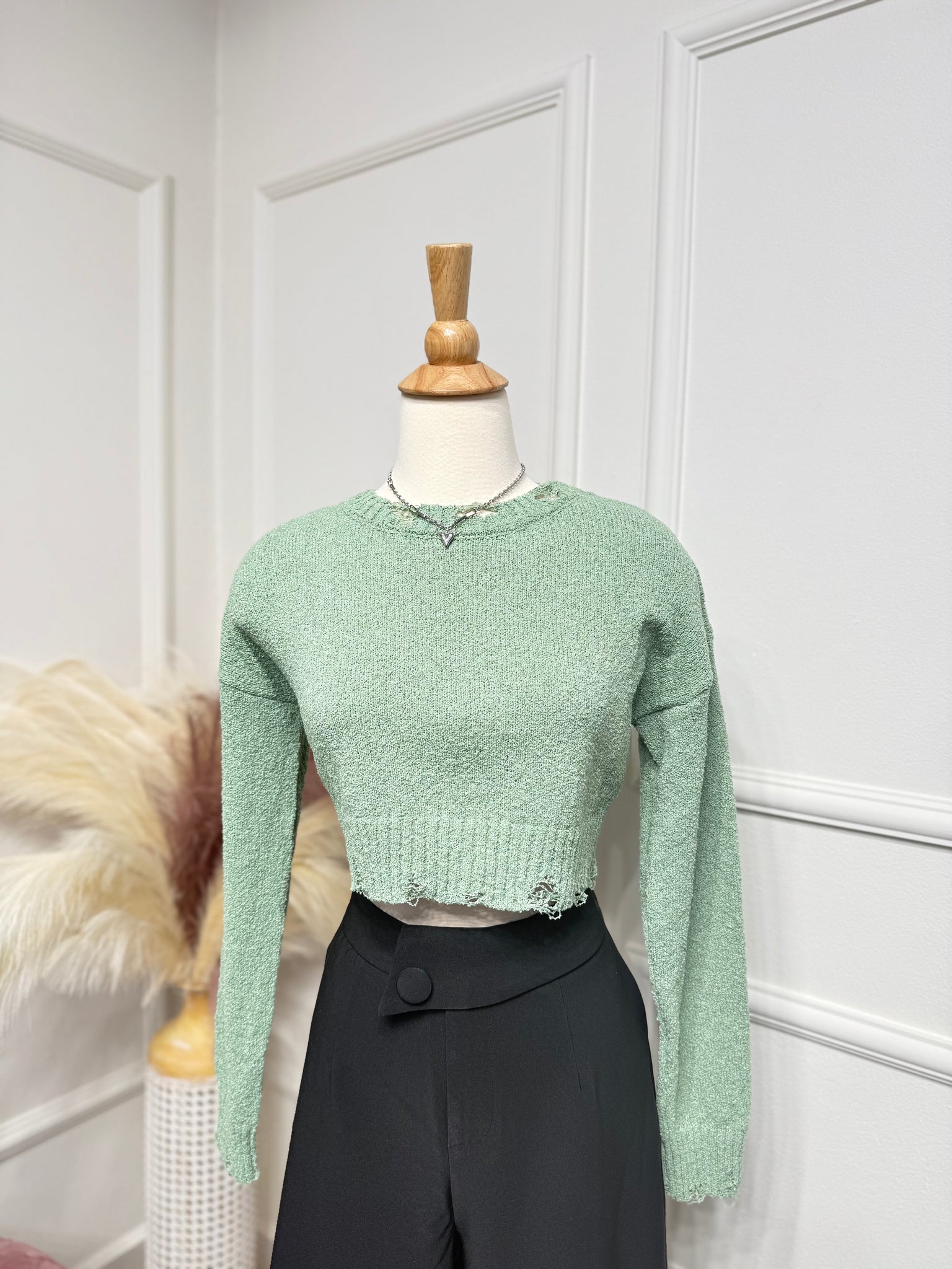 Mint sweater top