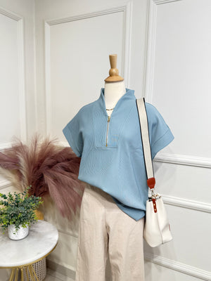 Blue oversized blouse