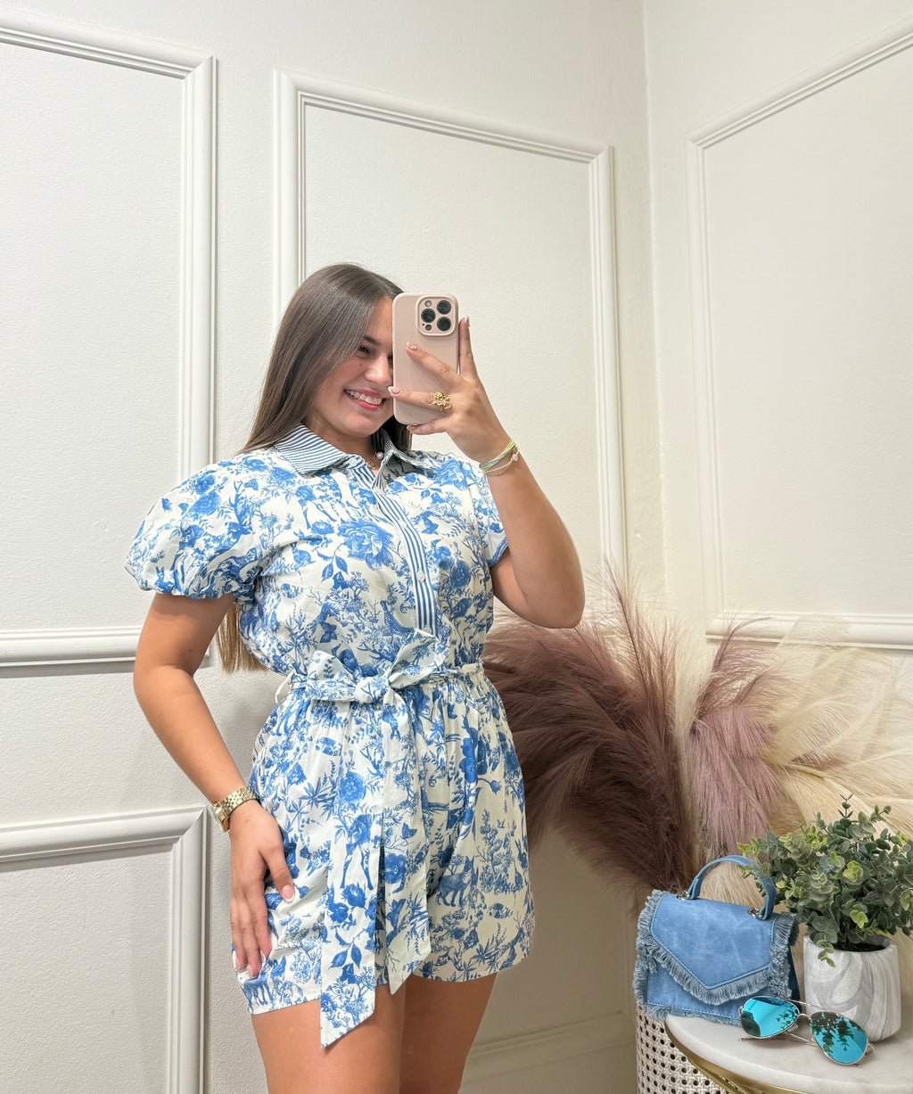Daisy Romper Blue