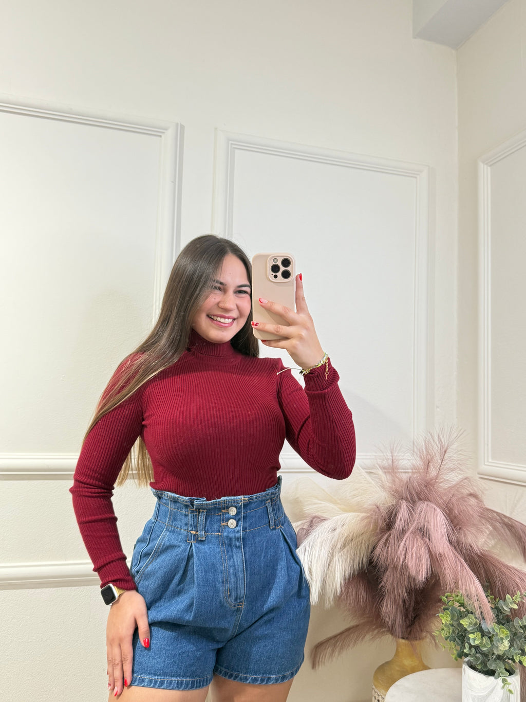 Burning Turtleneck Top