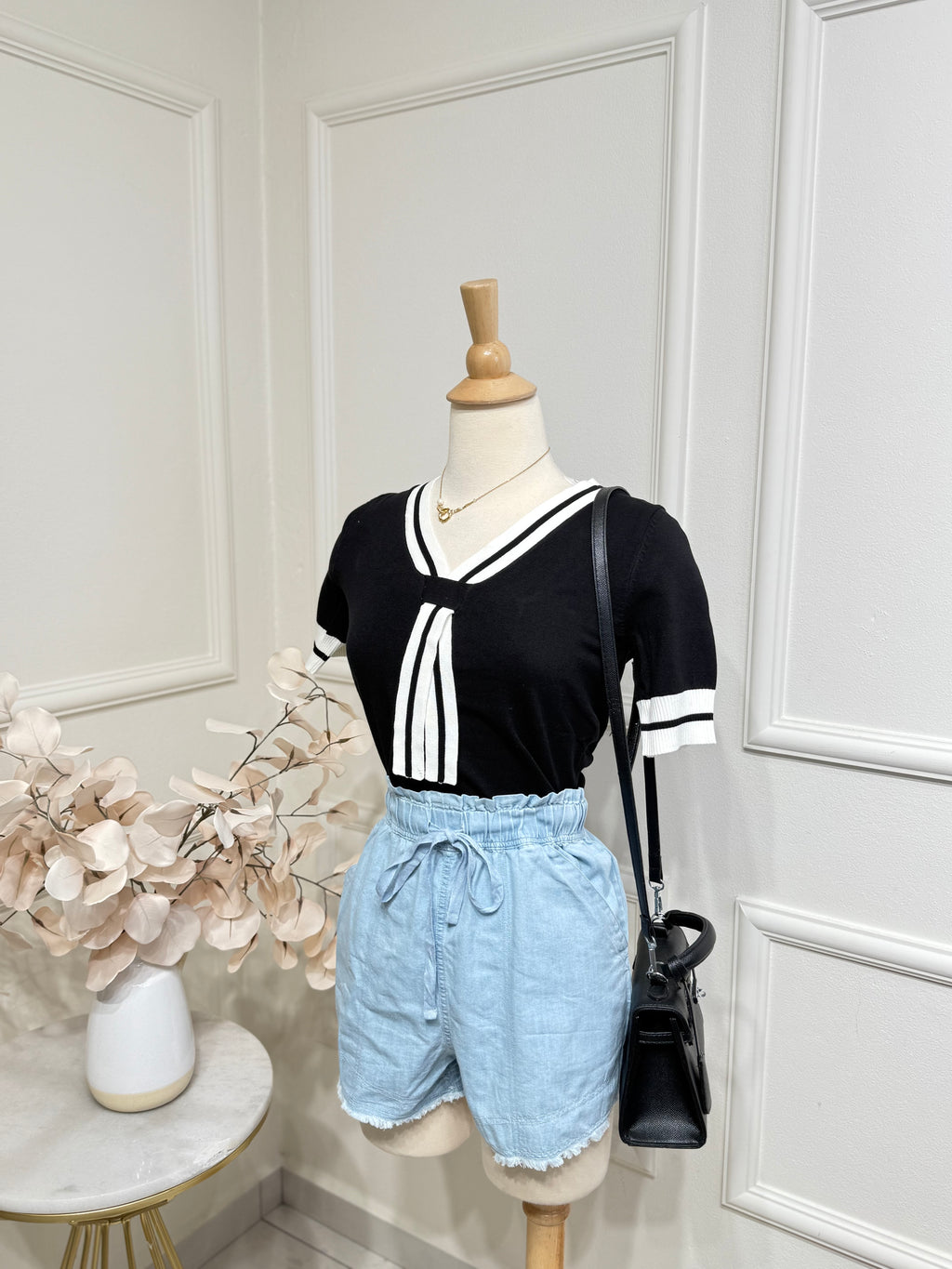 Black & White Blouse