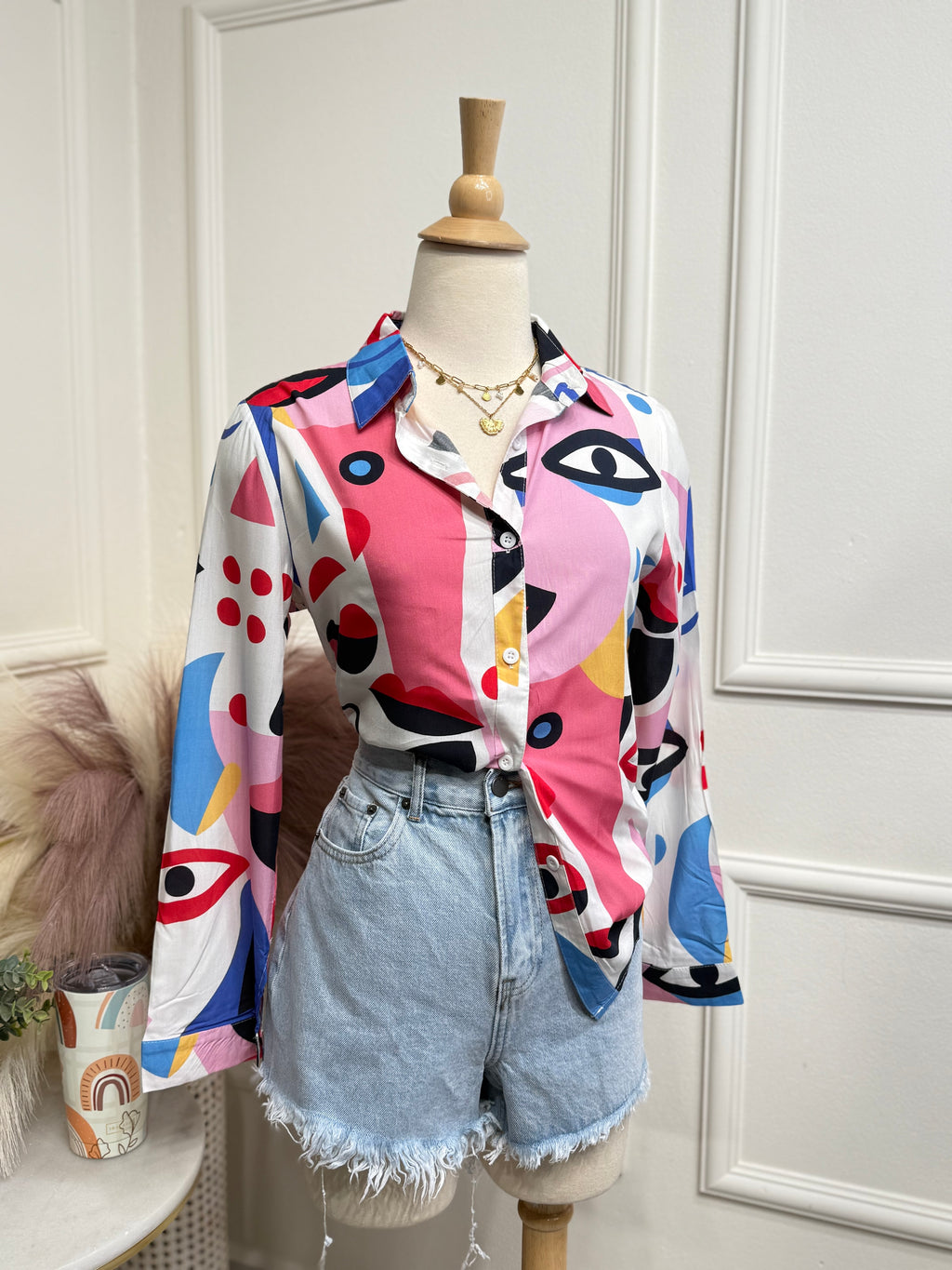Eye pink blouse
