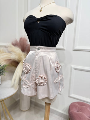 Beige Flower Short