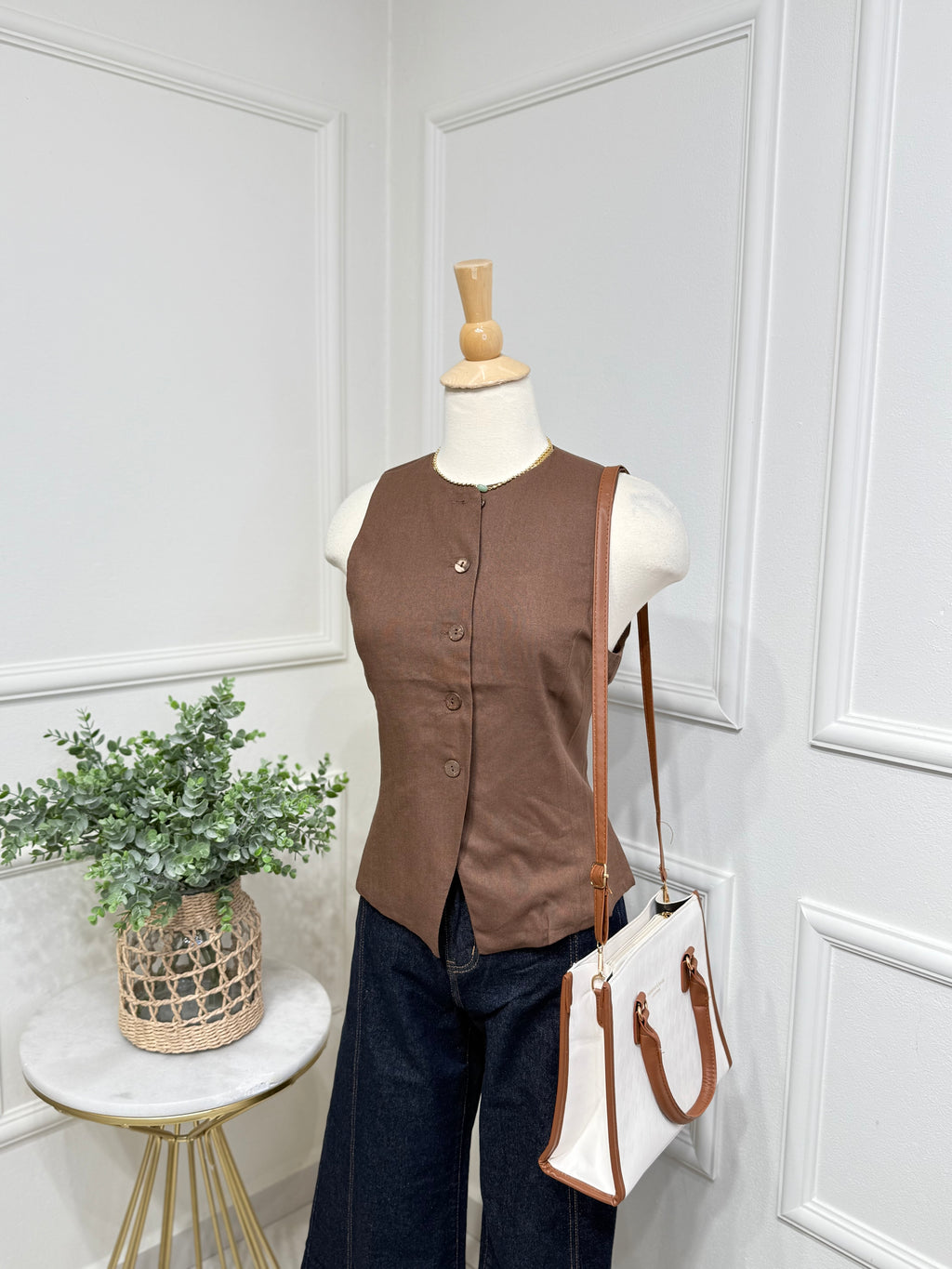 Brown Vintage Vest