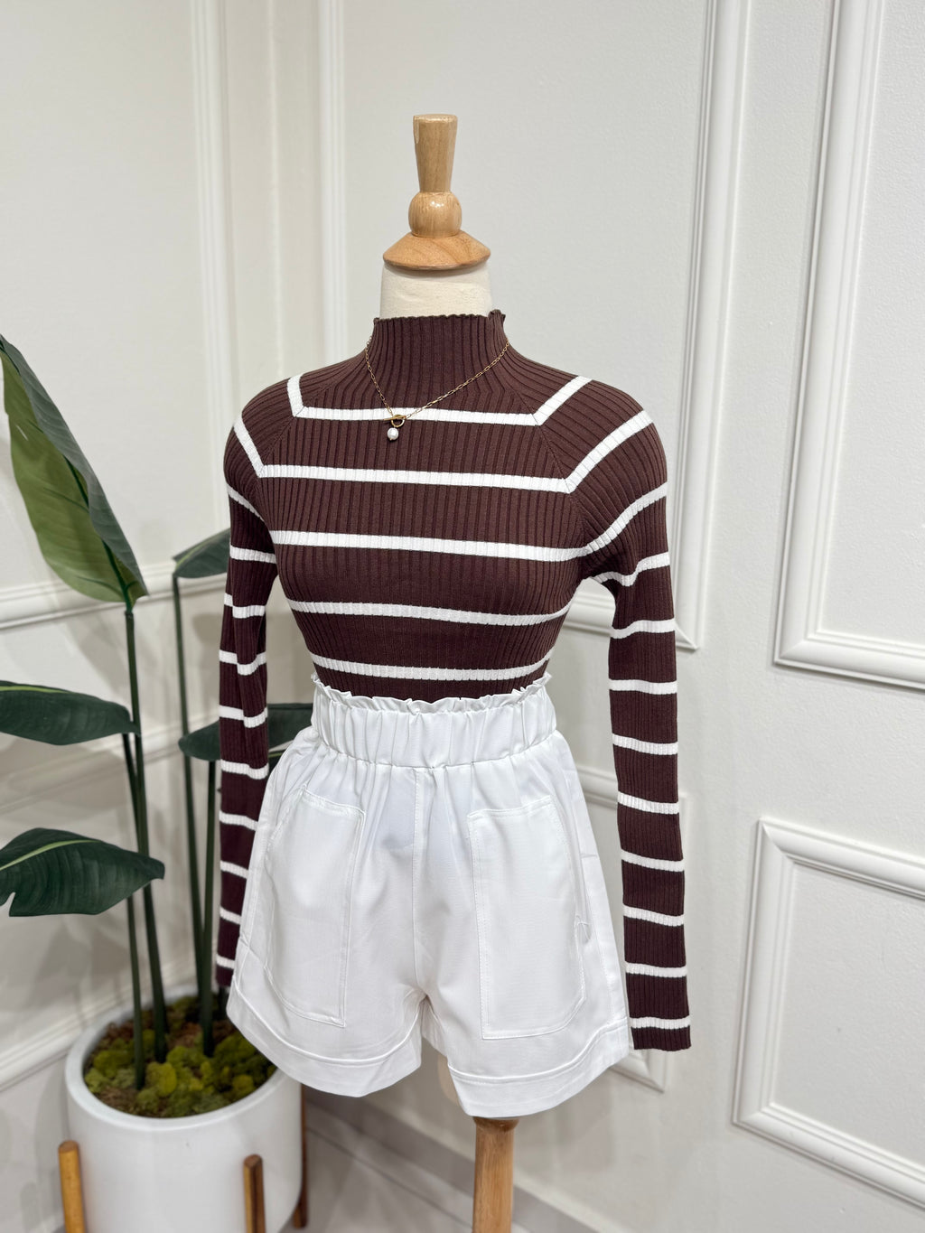 Brown Sweater Top