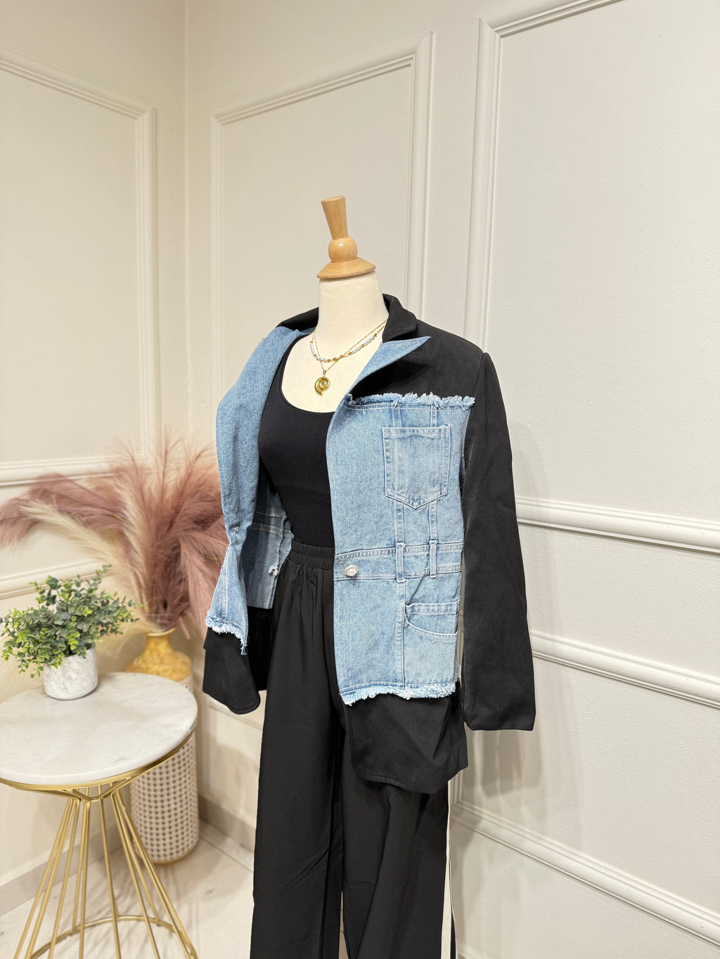 Black Denim Blazer