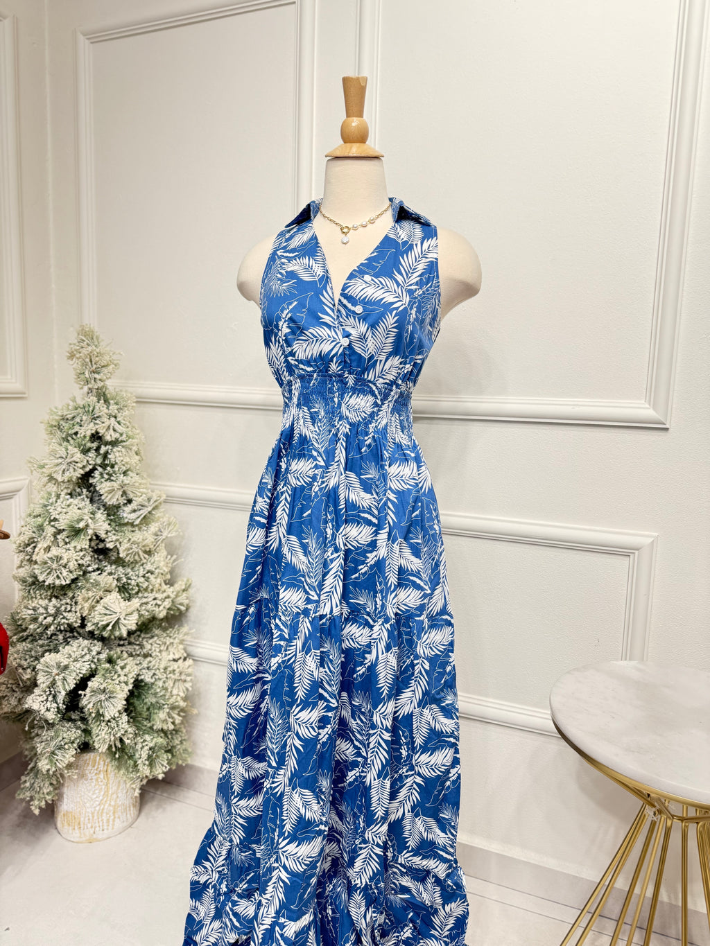 Blue long dress