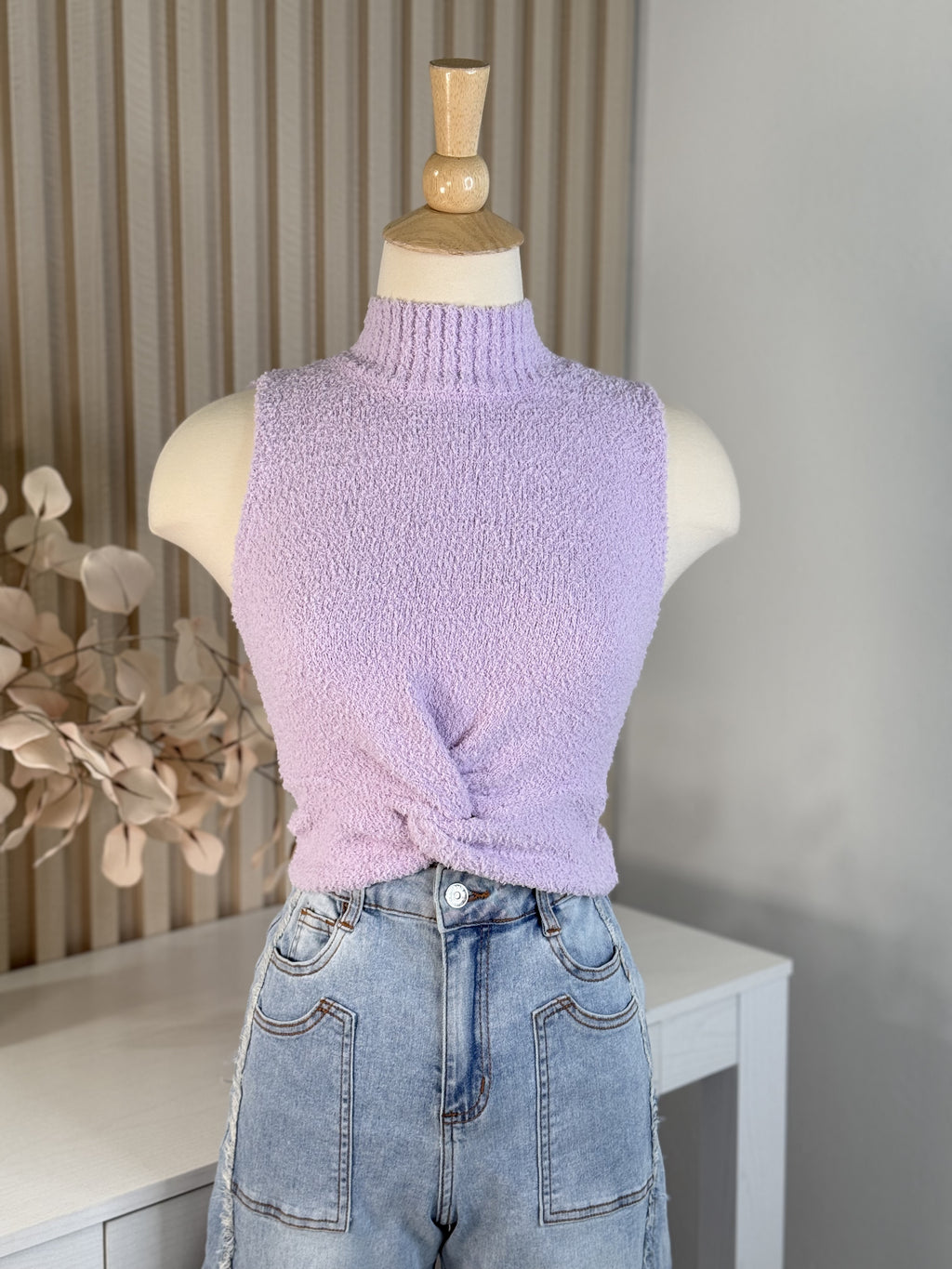 Fluffy lila top