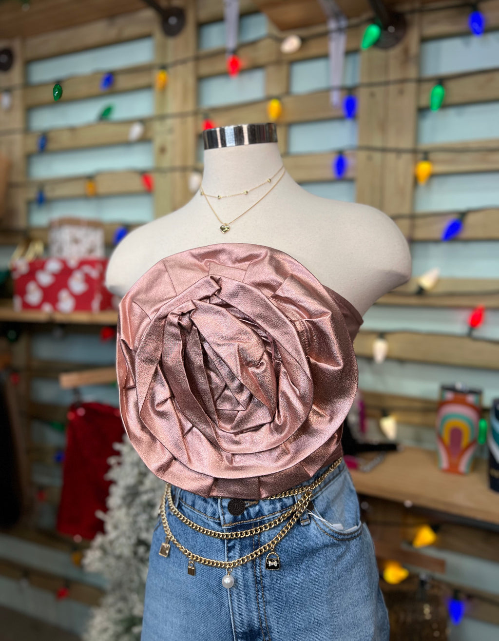 Rose Gold Flower Top