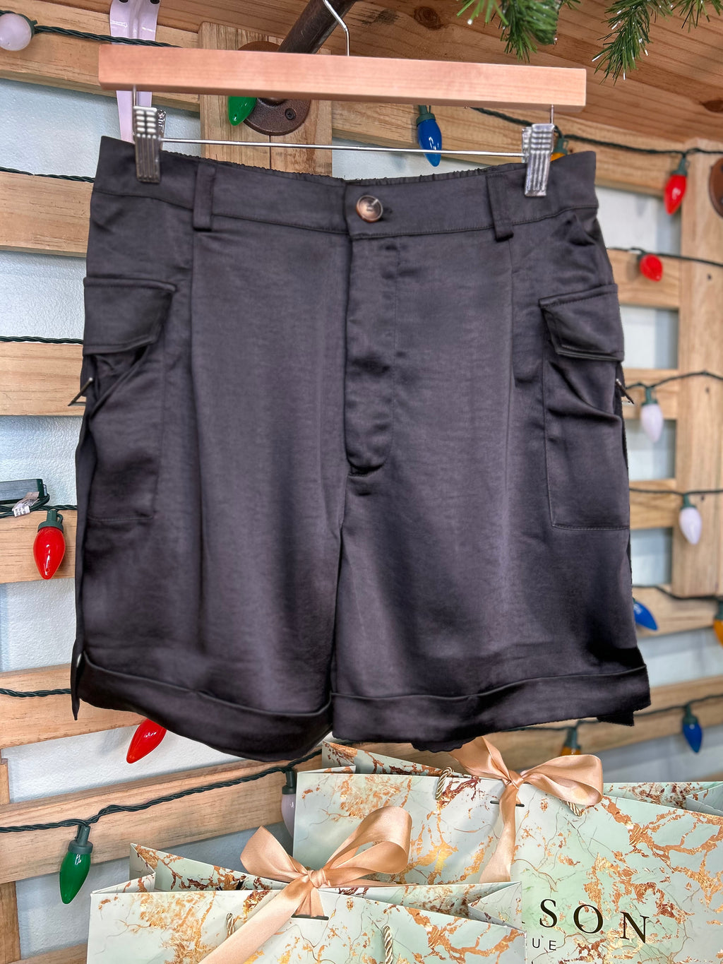 Black Satin Short